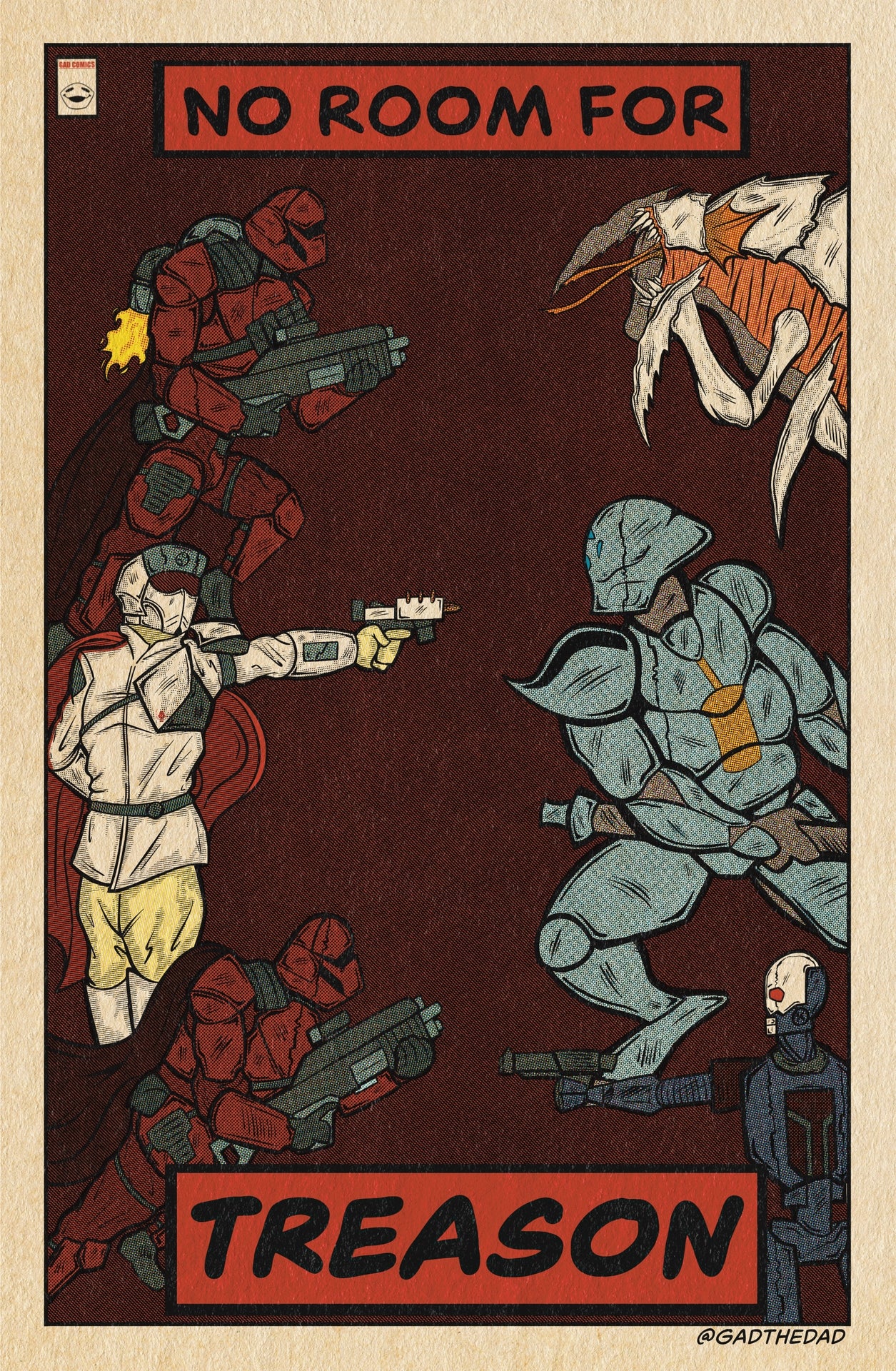 No Room For Treason! Vintage Videogame Wall Print